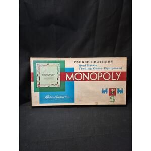 Vintage MONOPOLY BOARD GAME 1960’s Parker Brothers Mostly Complete..